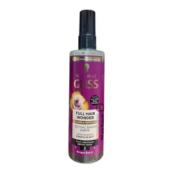 اسپری دوفاز ضدریزش گلیس Gliss مدل Full Hair wonder حاوی کافئین و پپتید